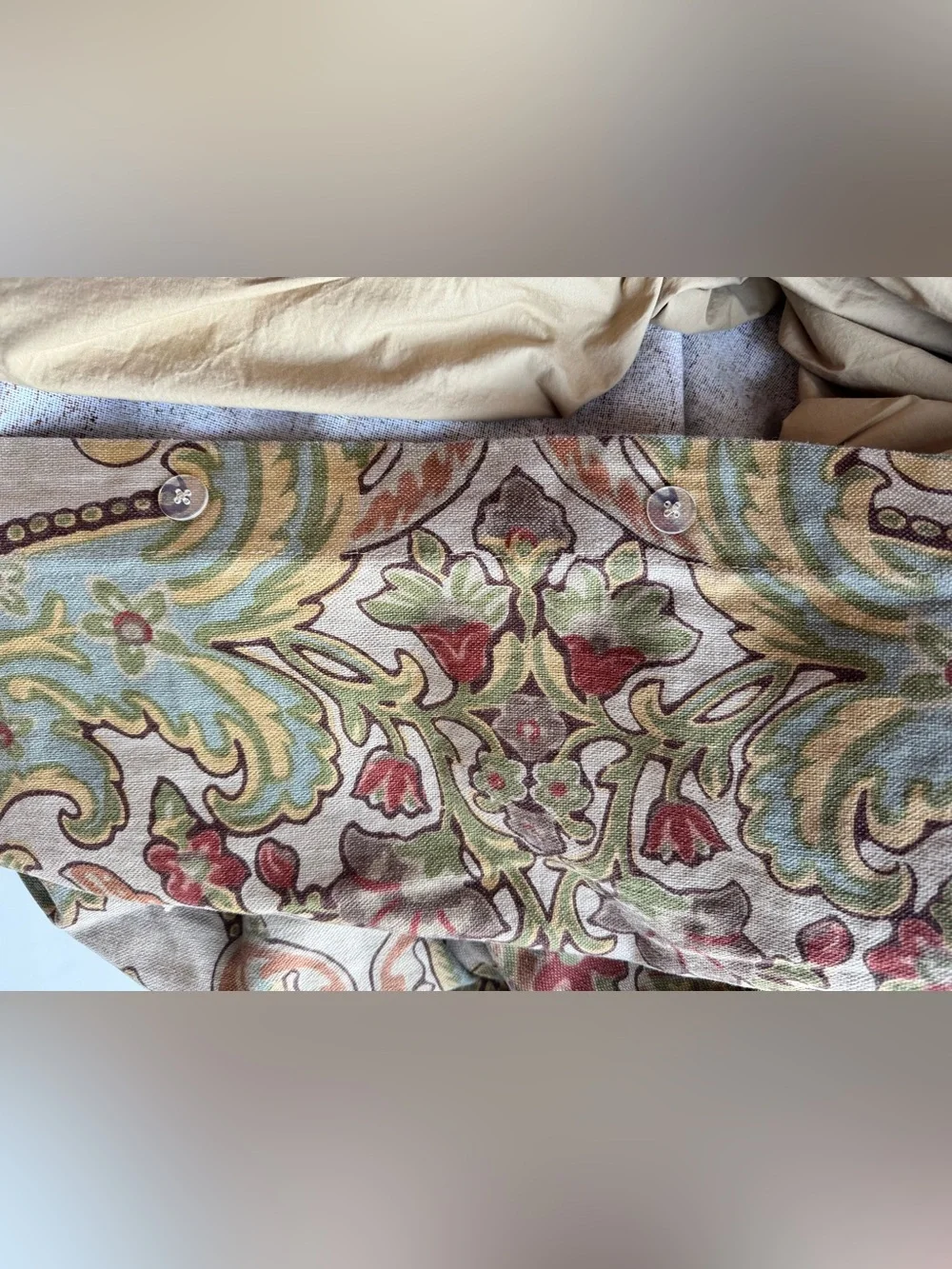 Pottery Barn Simone KING Linen Cotton Duvet Cover + (2) Standard Shams